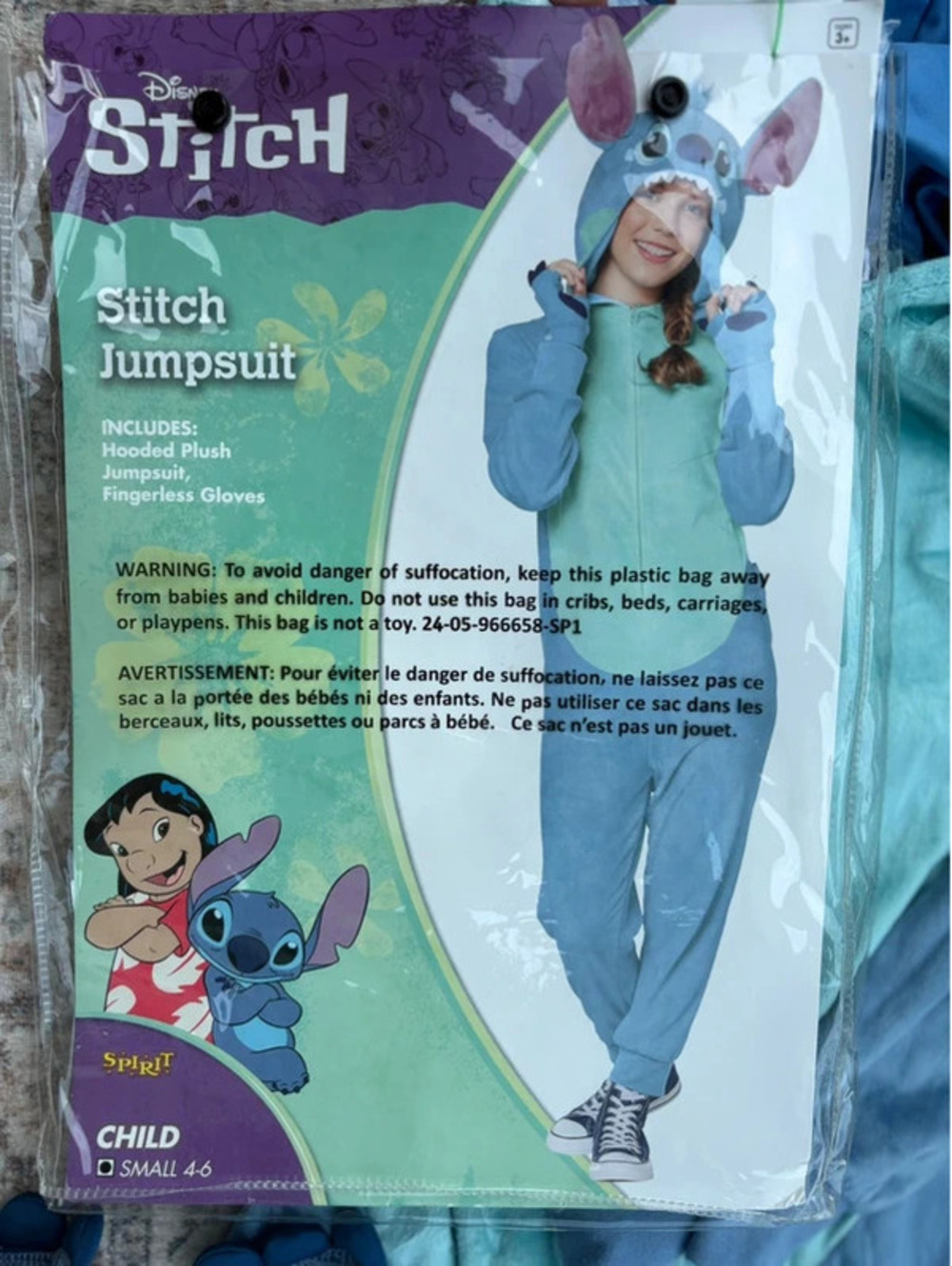 Disney Stitch Halloween Costume Size Small 4-6